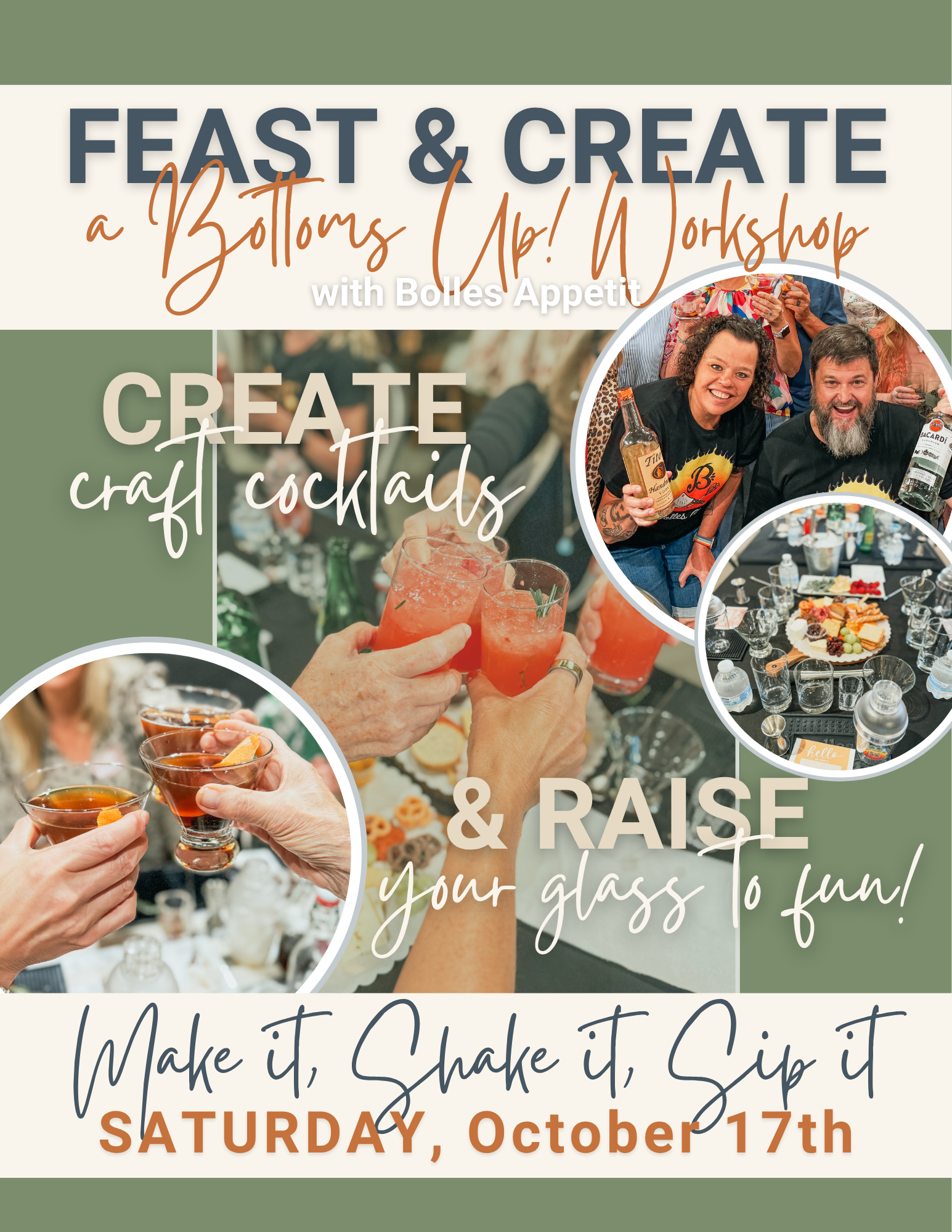 FEAST & CREATE: A Bottoms Up! Workshop 10/17