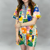 Fool That I Am Tropical Print Shirt Dress