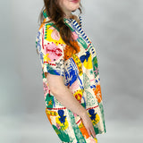 Fool That I Am Tropical Print Shirt Dress
