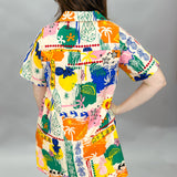 Fool That I Am Tropical Print Shirt Dress