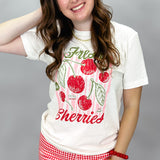 Fresh Cherries T-Shirt, Cream