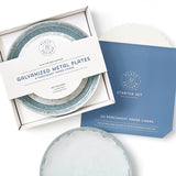 Metal Plates, Set of 4 w/White Liners