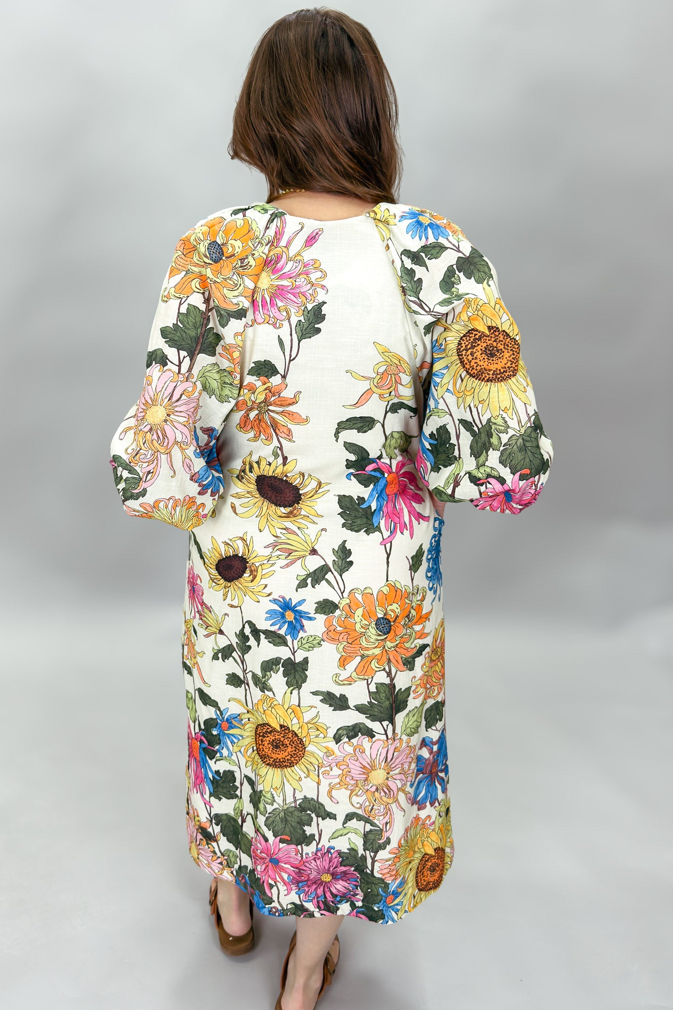 garden party maxi dress with sleeves Garden Party Floral Maxi Dress Small