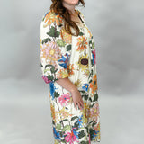 Garden Party Long-sleeve Dress, Multi