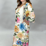 Garden Party Long-sleeve Dress, Multi