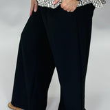Glad You Came Wide Leg Belted Pants, Black
