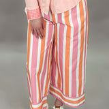 Got Better Striped Cropped Pants, Pink