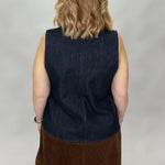 THML Heartbeat Highway Colorblock Sleeveless mini Dress, Denim, alternate product view
