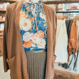 Million Dollar Baby Long-Sleeve Open Front Cardigan, Camel