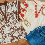 Close To You Scallop Trim Flutter Sleeve Top