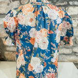 Ends of the Earth Floral Print Ruffle Sleeve Top