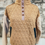 Now or Never Half-Button Quilted Pullover