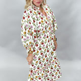 I Think I Like You Block Print Tiered Midi Dress (Mommy & Me Available)