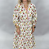 I Think I Like You Block Print Tiered Midi Dress (Mommy & Me Available)