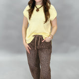 Leopard Slouchy Crop Barrel Jeans