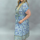 Liana Hand-Painted Short-Sleeve Dress