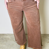 Travelin' Soldier High Rise Wide-Leg Ankle Jeans