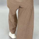 Linen Blend Wide Leg Pant, Khaki
