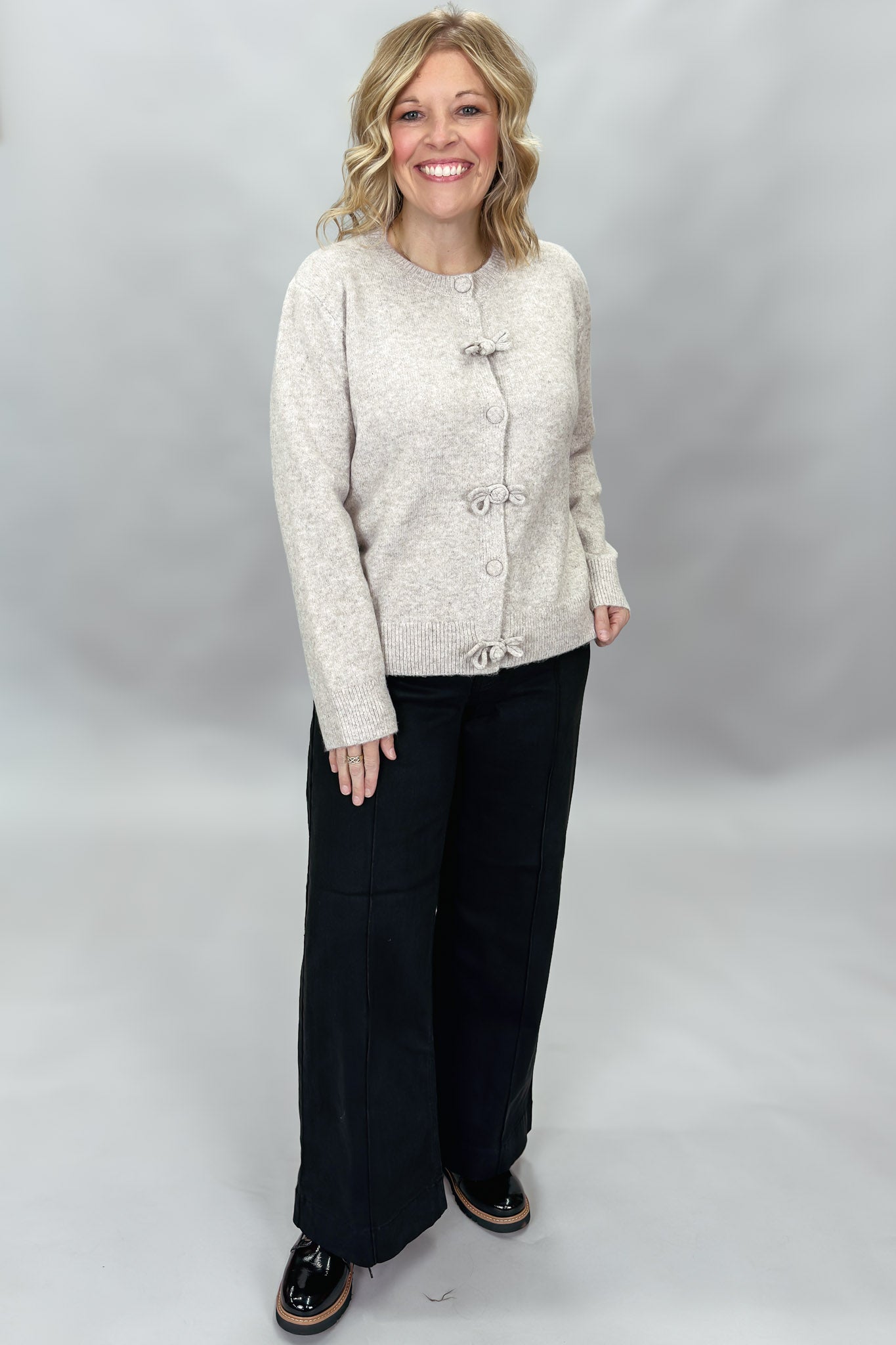 Look Out! Wide Leg Trouser Pant, Black