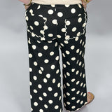 Lost Boys Polka Dot Scallop Pocket Jeans, Black