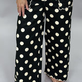 Lost Boys Polka Dot Scallop Pocket Jeans, Black