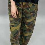 Mess It Up Mid Rise Cropped Relaxed Fit Pants, Camo