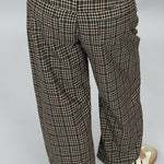 Cozy Co Miracle Mile espresso gingham pants, back view
