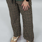 Cozy Co Miracle Mile espresso gingham pants, alternate view