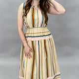 My Dearest Darling Striped Sleeveless Maxi Dress, Tan