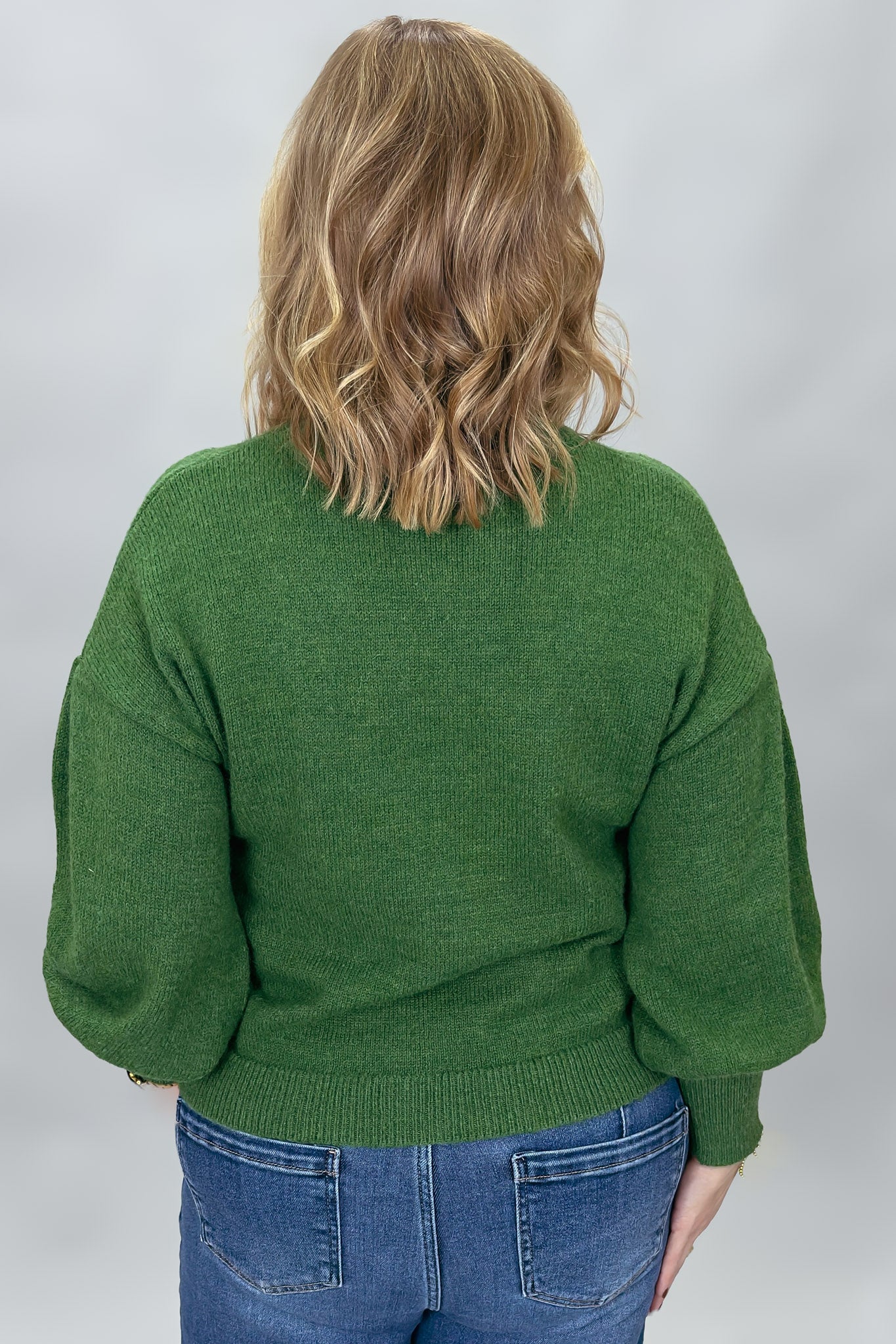 COMPANIA FANTASTICA My Maria Crewneck Sweater, Green, alternate product view