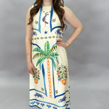 Never Left Me Palm & Mermaid Long Dress