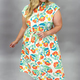 Nothin' Crazy Floral Print Collared Midi Dress