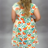Nothin' Crazy Floral Print Collared Midi Dress