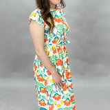 Nothin' Crazy Floral Print Collared Midi Dress