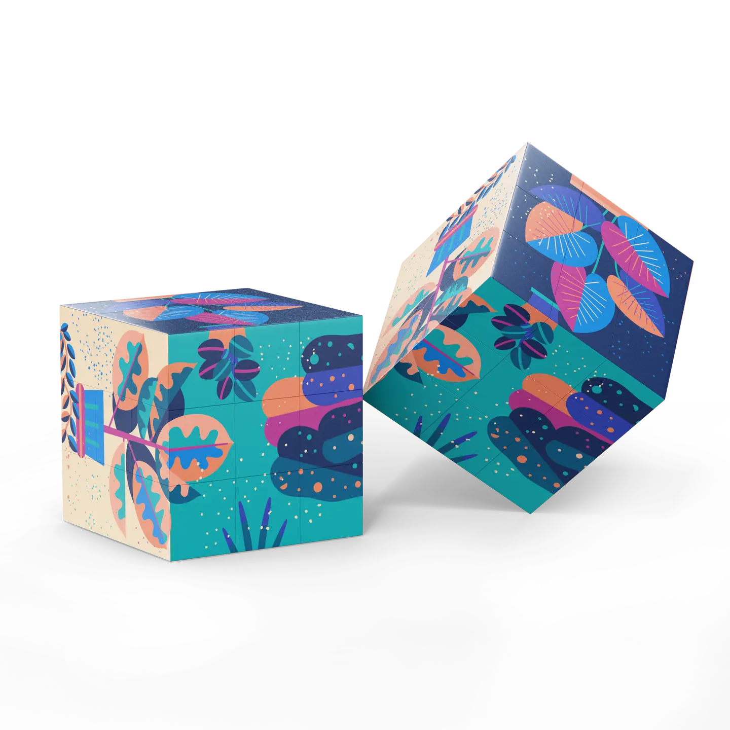 Potted Patterns Magnetic Puzzle Cube, 27 Pieces