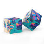 Magnetic Puzzle Co. Potted Patterns 27-piece cubes showing plant and geometric artwork