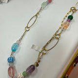 Candy Clouds Long Necklace, Gold