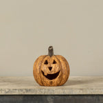 5.5-inch terracotta Big Mouth Pumpkin in a styled fall display; display suggestion, accessories not included