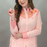 Oakley Pearl Snap Western Top, Pink