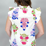 Ok Love You Bye Floral Flounce Top