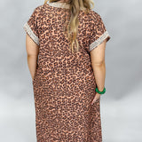 On & On Embellished Hem Midi Dress, Cheetah