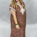 On & On Embellished Hem Midi Dress, Cheetah