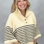 Entro One Last Time sweater, mock neckline detail