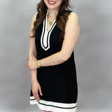 One Night At A Time Sleeveless V-neck Dress, Black