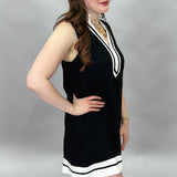 One Night At A Time Sleeveless V-neck Dress, Black
