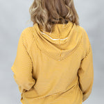 Staccato mustard striped hoodie, alternate product view