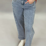 People Change Slouchy Barrel Textured Jeans