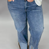 Pink Pony Club Mid Rise Crop Cuffed Jeans, Medium