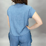 Reasons To Stay Chambray Button Up Top & Shorts