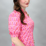 Rosette Charm Short-sleeve Top